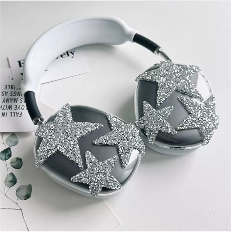 INF Étui de protection pour AirPods Max - Design Étoile Diamant Transparent