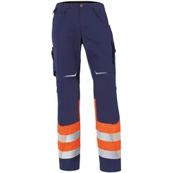 Kübler, Arbeitshose, Hose REFLECTIQ Klasse 1 warnorange/dunkelblau Form 2208 Grösse 90 (90)