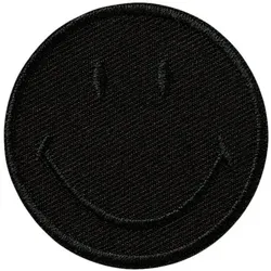 Mono Quick Applikationen - Teens and Jeans - aufbügelbar Smiley, Applikationen, Schwarz, Gelb