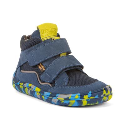 Barfußschuh FRODDO "BAREFOOT TEX FUN AUTUMN", Kinder, Gr. 31, Textil, bunt (blau, bunt), Textil, Veloursleder, Schuhe Barfußschuh, Boots, Sneaker, Trekkingschuh mit TEX-Membrane