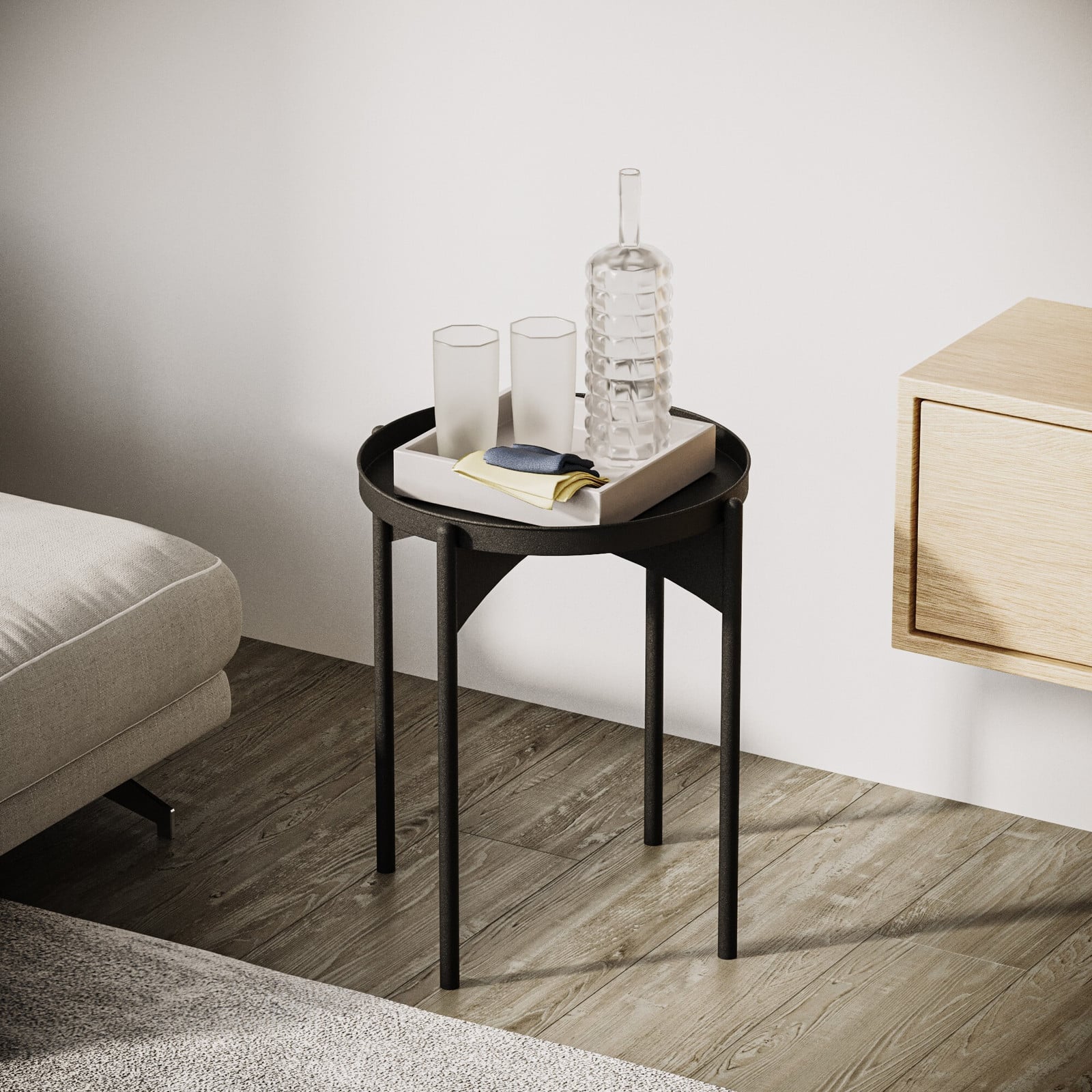 Skye Decor Salontafel Shb-002-A, Zwart, B/D/H: 44 x 44 x 57 cm