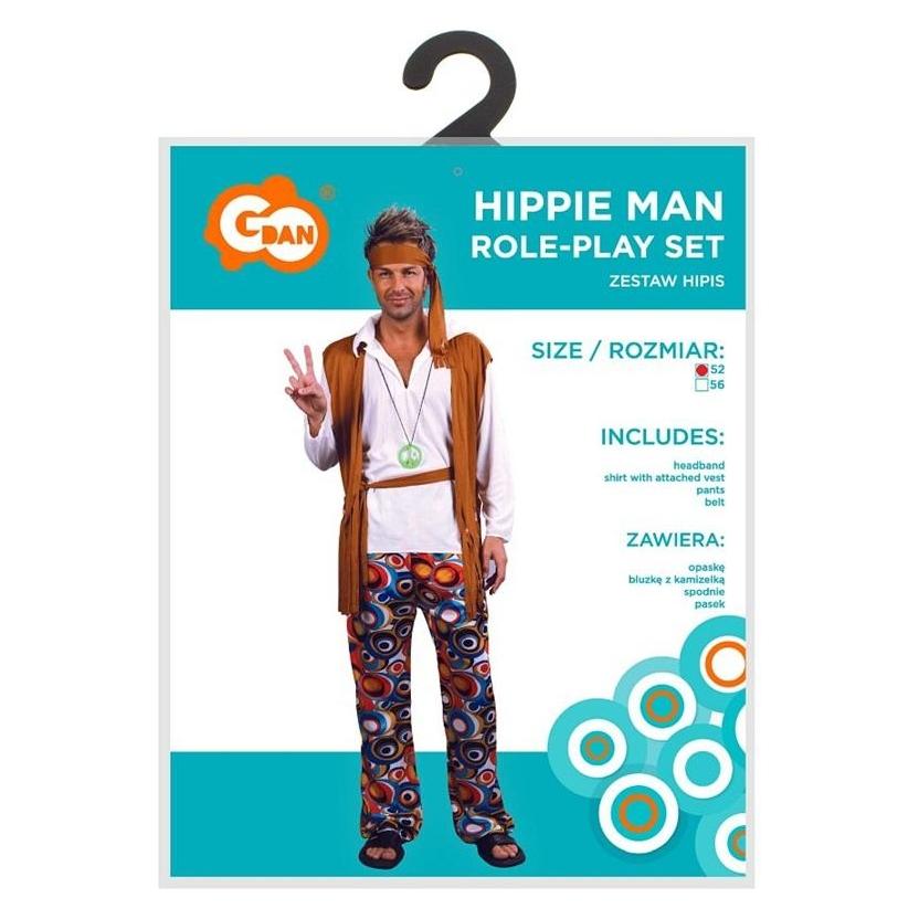 GoDan Hippie-Kostüm für Erwachsene, Grösse 52 (52) (54612715)