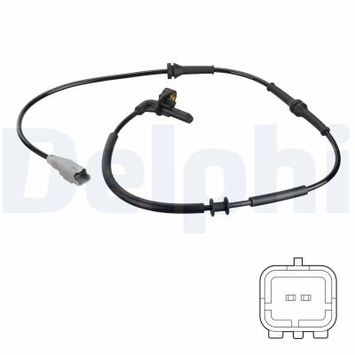 DELPHI Sensor, Raddrehzahl ss20761 für Peugeot