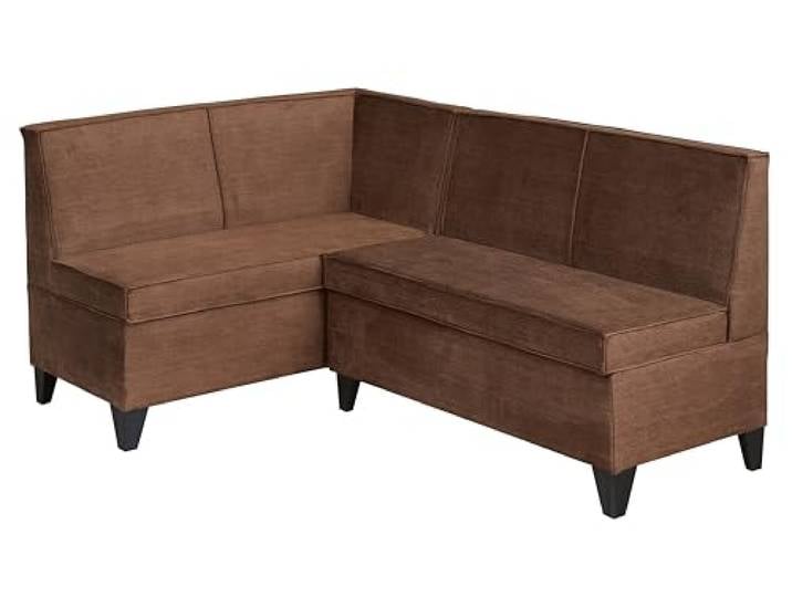 Rodnik Eckbank Look in braun, Sitzbank, Polsterbank mit Stauraum, Truhenbank 167x120 cm (kurzer Schenkel Links)