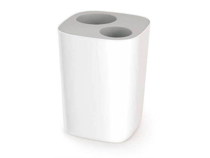 Abfalleimer Joseph Joseph Split Grau/Weiss Kunststoff 27.9 cm 8 l - Farbe: weiss/grau - Material: Polypropylen