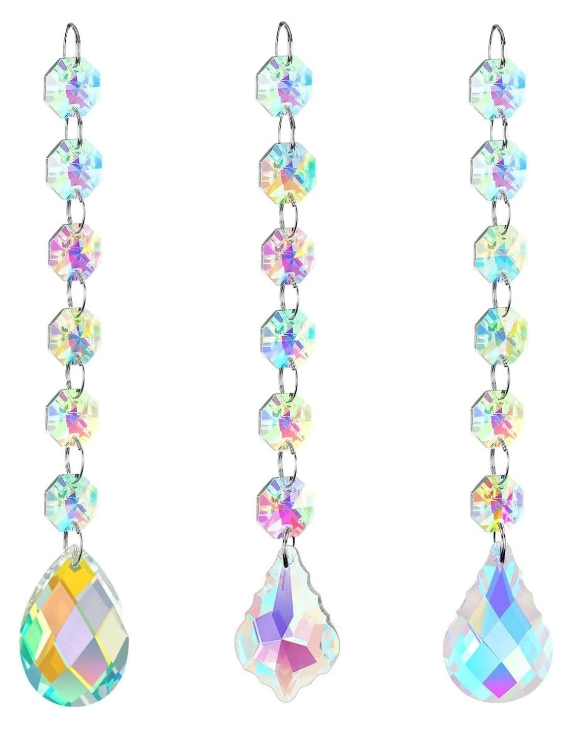 Set van 3 Kristallen Zonvangers - Transparante Hangdecoratie