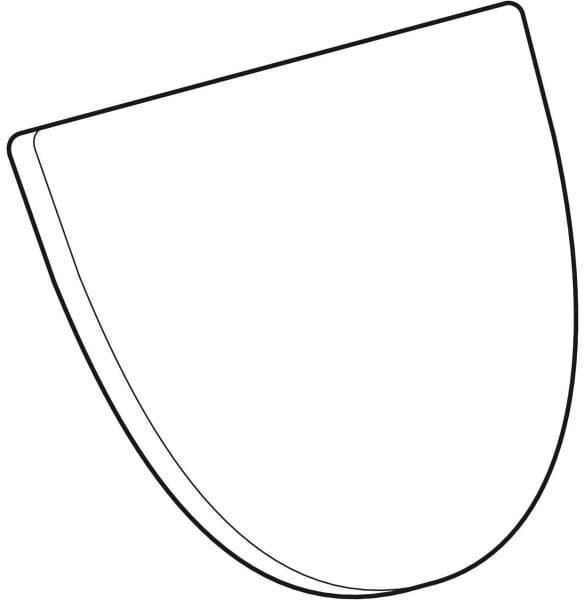 Geberit Visit couvercle d'urinoir 571155000 charnières laiton chromé, blanc