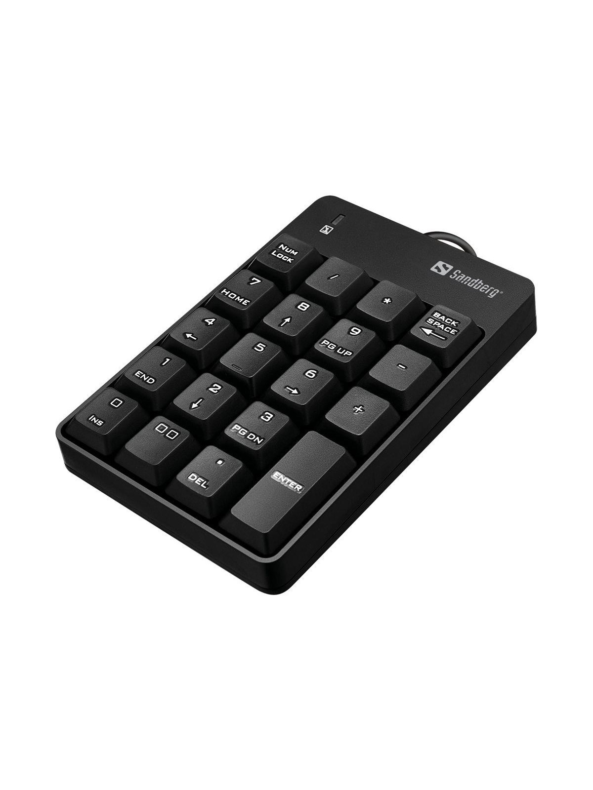 Sandberg USB Wired Numeric Keypad - Numpad - Schwarz