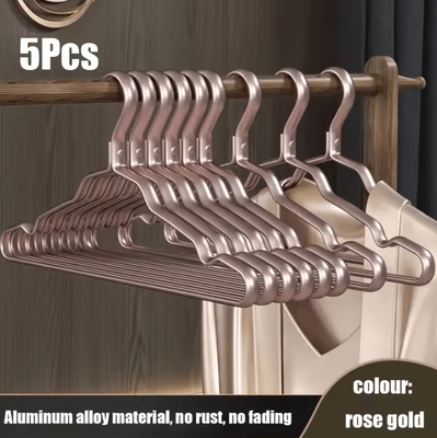 Inspire Curations Heavy Duty Slim Metal Clothes Hangers For Coats And Dresses 5pcs rose Gold