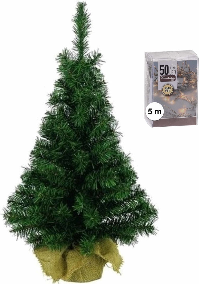 Everlands Mini kerstboom met verlichting, 45 cm
