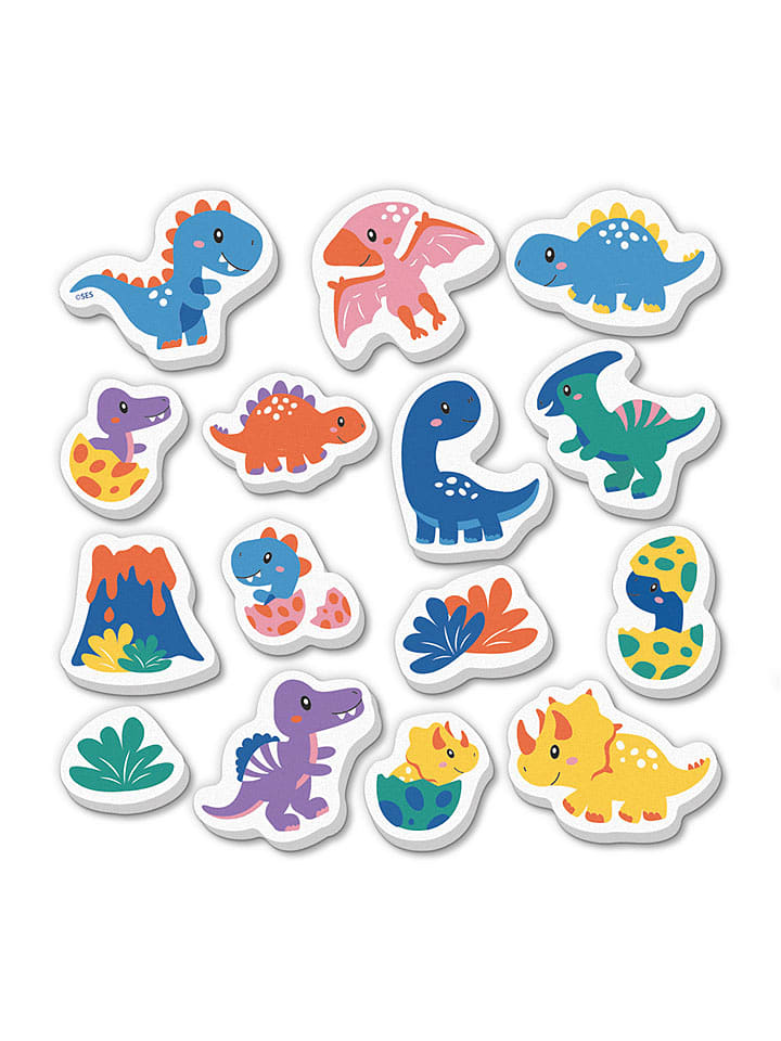 SES 15er-Set: Schaumstofftiere "Dinos" - ab 12 Monaten - onesize