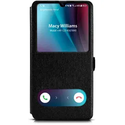 moex Comfort Case für Samsung Galaxy A20s – Klapphülle mit Fenster, ultra dünnes Flip Case