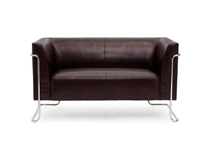 Canapé lounge - hjh OFFICE - CURACAO - Marron - similicuir