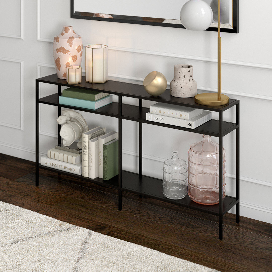 Blue Elephant Console Table Blackened Bronze 73.7 H x 139.7 W x 30.4 D cm
