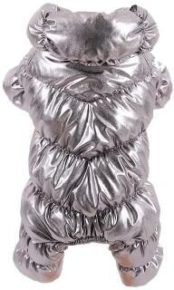 Uplift Essentials Winter Warm Sphynx Cat Jumpsuit silver 2xl
