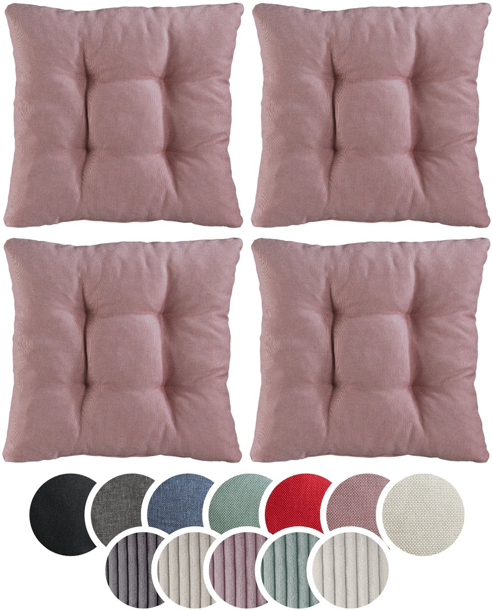 Sleepling Zitkussens Set van 4 Donkerroze 38 x 38 cm