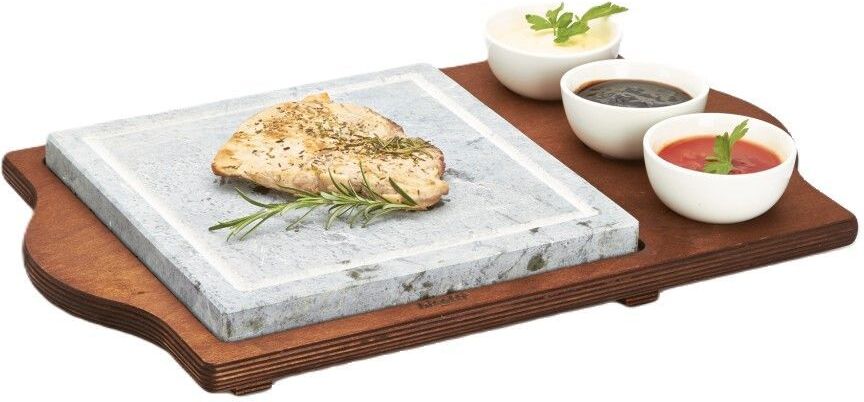 Bisetti Set Pietra Ollare Quadrata 25 x 25 cm