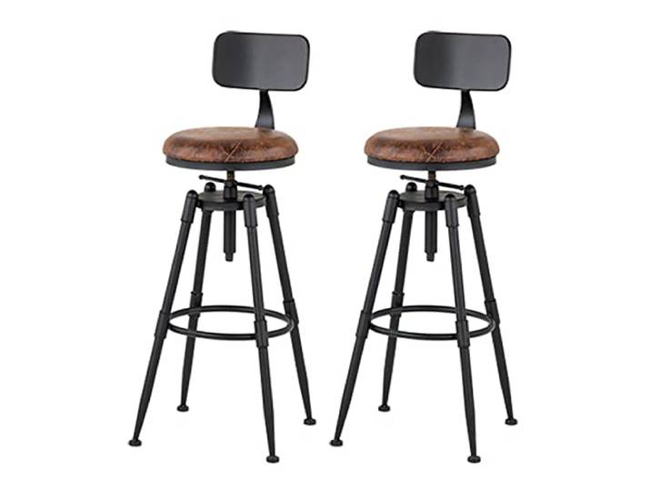 Tresenhocker Barstuhl Hocker Bistrohocker 2er Set Industrie-Drehbar Barhocker höhenverstellbare Barhocker Stühle für Kücheninsel