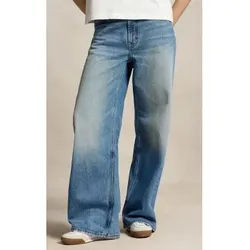 Polo Ralph Lauren für Damen. 211B17121001 Blaue Jeans mit weitem Bein und entspannter Passform (29/32), Lässig, Baumwolle, Denim