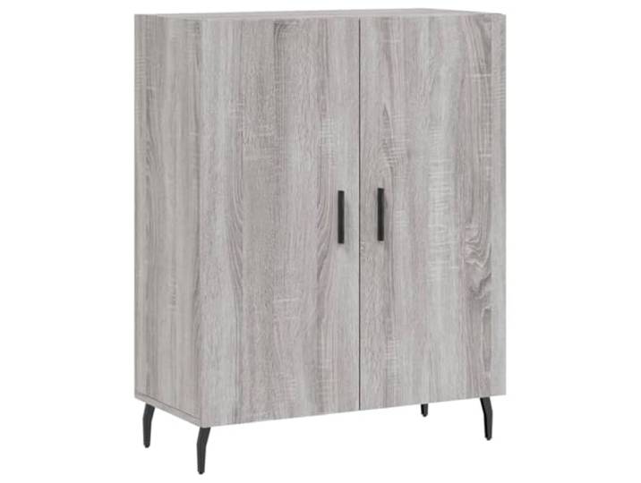 HGFDVCMR Sideboard Grau Sonoma 69,5x34x90 cm Holzwerkstoff Schrank Kompakter Beistellschrank im modernen Grau Sonoma Design mit robusten Metallfüßen für Wohnzimmer und Flur.