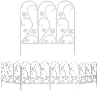 FATIVO 5 Pack Garden Fence Metal Fencing Panels Rustproof Border Section Fence