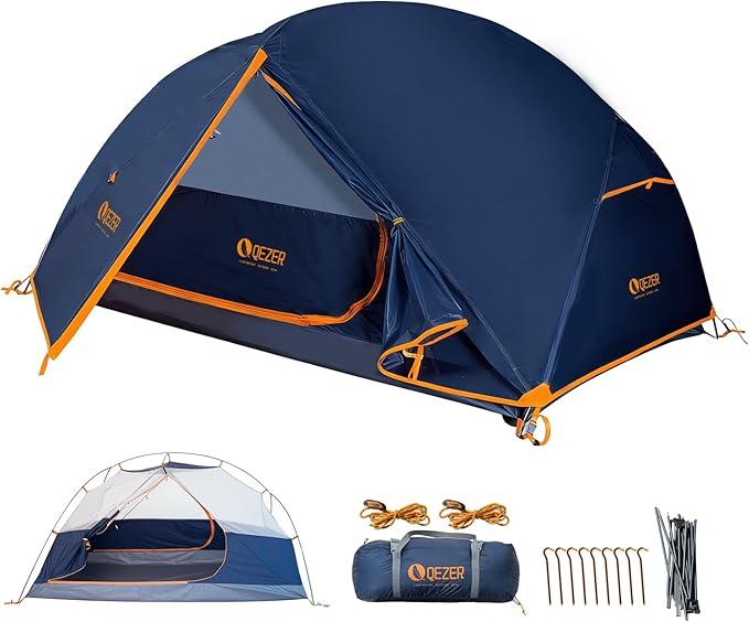 Ultraleichtes Rucksackzelt, Campingzelt, wasserdichtes Polyurethan3000mm Außenzelt, Polyurethan5000mm Bodenzelt, ultraleichtes Rucksackdesign, geeignet zum Wandern, Campen und für Outdoor-Aktivitäten.