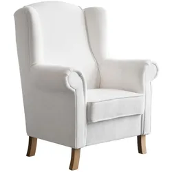 OHRENSESSEL Leonardo beige boucle-stoff