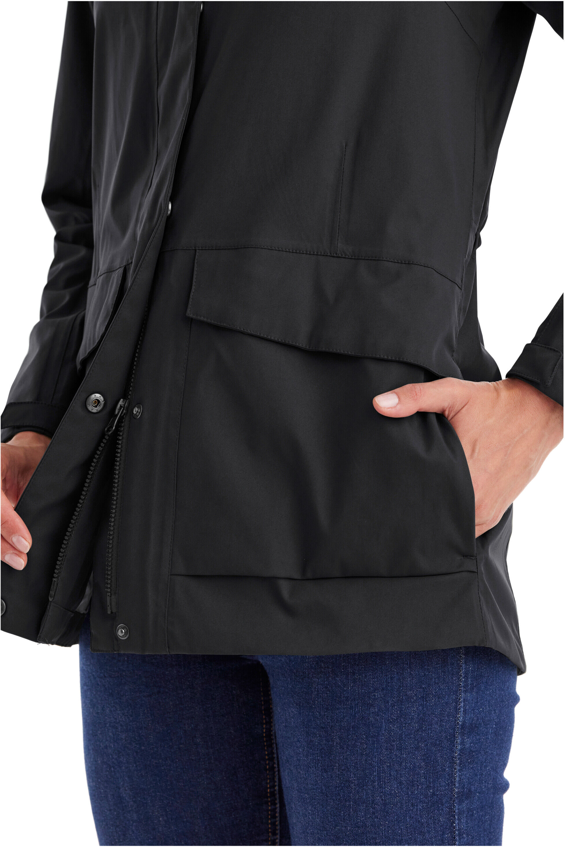 Funktionsjacke "GS 54 WMN JCKT", Damen, Gr. 38, schwarz, Obermaterial: 100% Polyester.Futter: 100% Polyester, G.I.G.A. DX BY KILLTEC, Jacken Funktionsjacke, Wasserdicht, atmungsaktiv, recycelte Materialien, abnehmbare Kapuze schwarz 38
