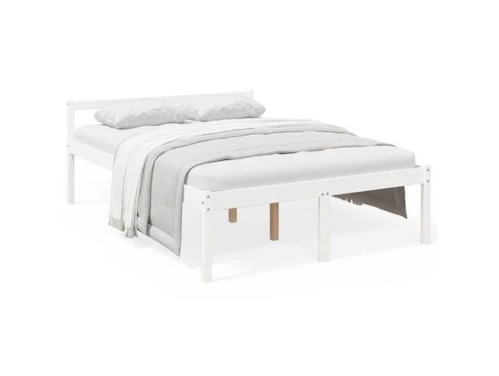 Luxe&Mode Lit pour personne âgée - sans matelas - lit Adulte double - 2 ans garantie - 140x190 cm bois pin massif（19652）