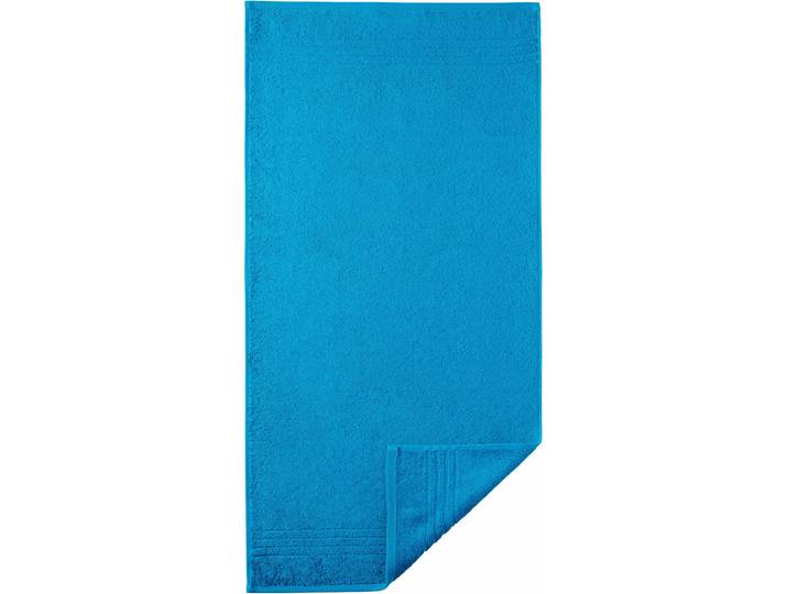Badetücher EGERIA Madison , blau (hellblau), B:70cm L:140cm, Walkfrottee, Obermaterial: 100% Baumwolle, Handtücher, Badetücher, Uni-Programm mit Streifenbordüre, reine Baumwolle