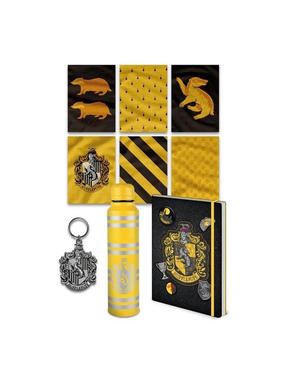 Pyramid - Harry Potter (Colorful Crest Hufflepuff) Premium - Geschenkset