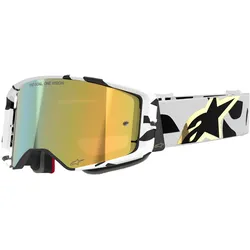 Alpinestars, Herren, Sportbrille, Goggle Supertech Corp Wht/Go (Weiss, WHT/GOLD, Gold Mirror), Gold, Weiss