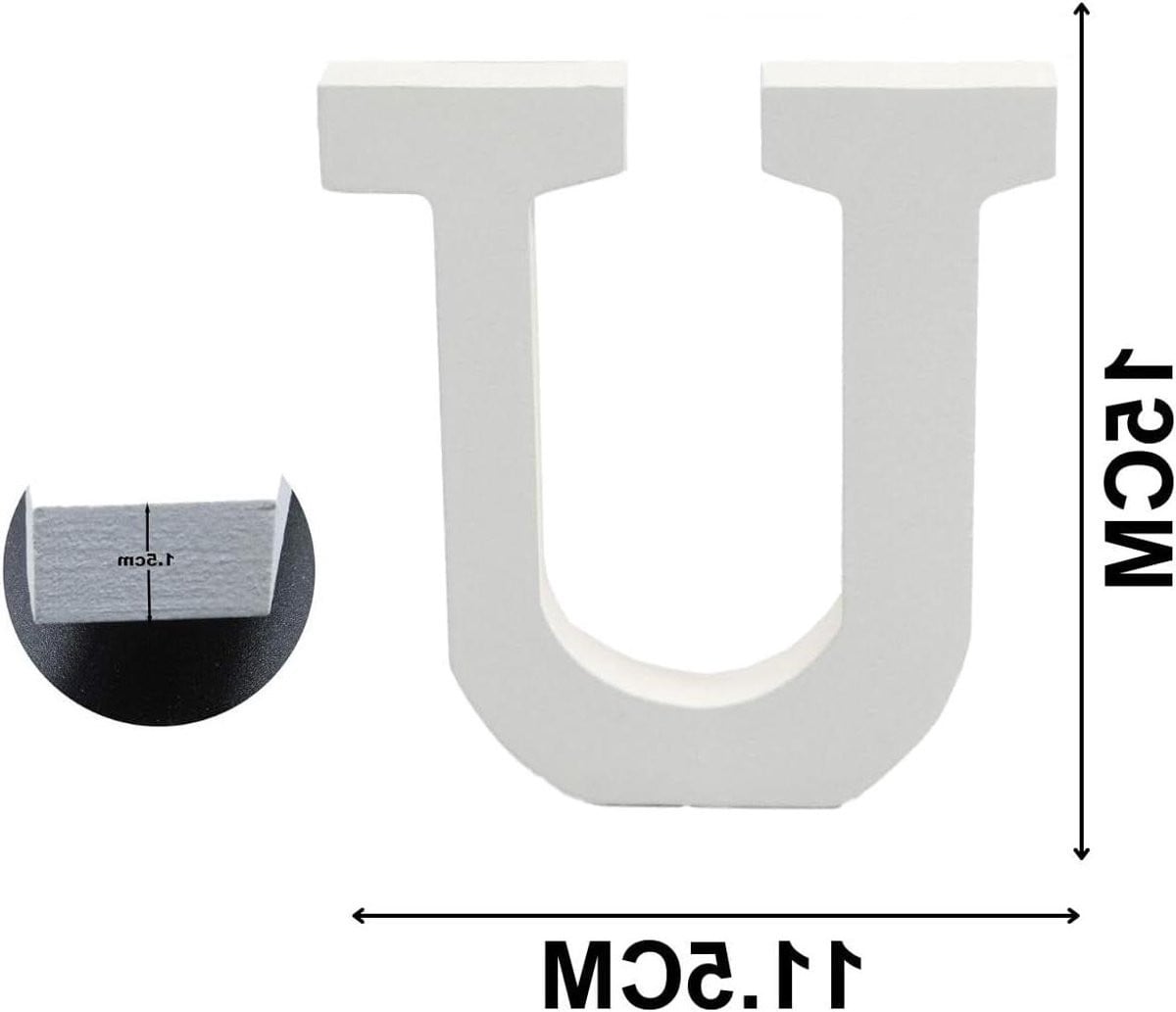 Decoratieve Houten Letter Wit - 15 cm