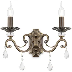 Wandleuchte Grace Messingfarben max. 60 Watt Wandlampe