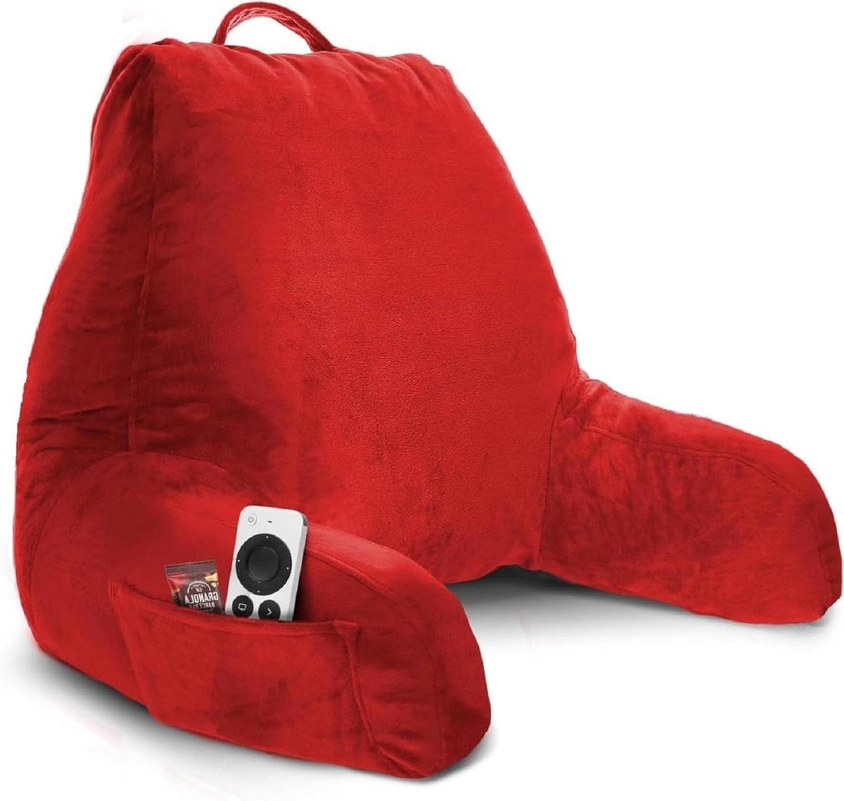 Rood Leeskussen met Armleuningen - Ergonomisch Ontwerp - 70 x 45 cm