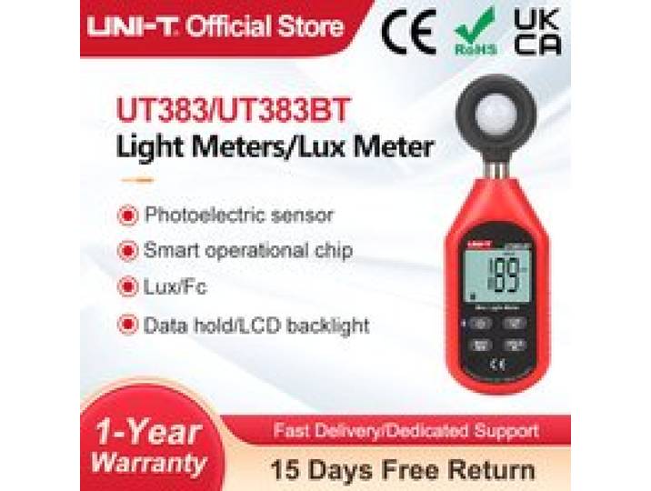 UNI-T Digitale Lichtmeter Luxometer UT383BT UT383 0 ~ 1999.900 Lux Meter Fotografische Verlichtingssterkte Meter FC Lichtmeter Luximetro
