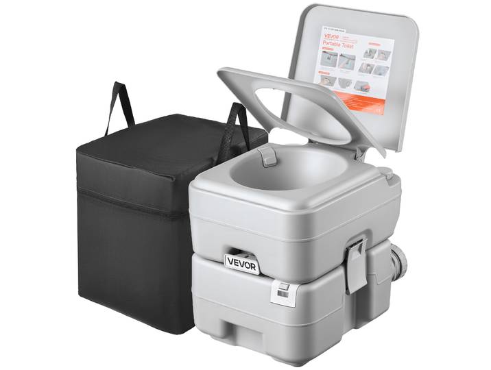 Vevor Toilette De Camping Avec Chasses Deeau\, Toilette Portable Avec Reservoir A Dechets Amovible 20 L\, Pour Domicile Camping-car Caravane Bateau Randonnee\, Wc De Voyage Avec Reservoir Deeau 12 L