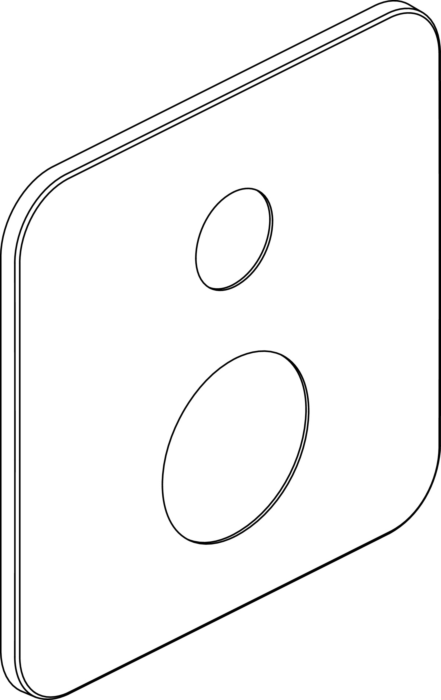 Ideal Standard EASY-BOX, A860900AA f. Bade o. Brausearm., 163x163mm, Chrom