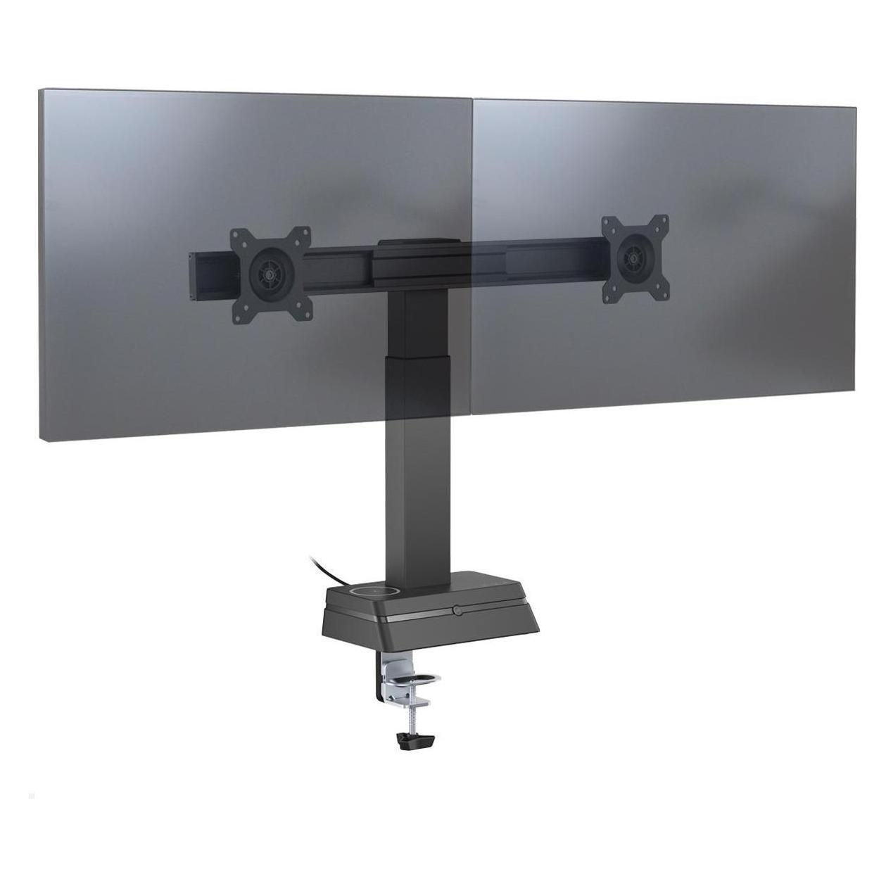 MonLines MTH021B dual Monitor Tischhalterung elektrisch 17 - 27 Zoll, schwarz (Tisch, 27") (62882059)