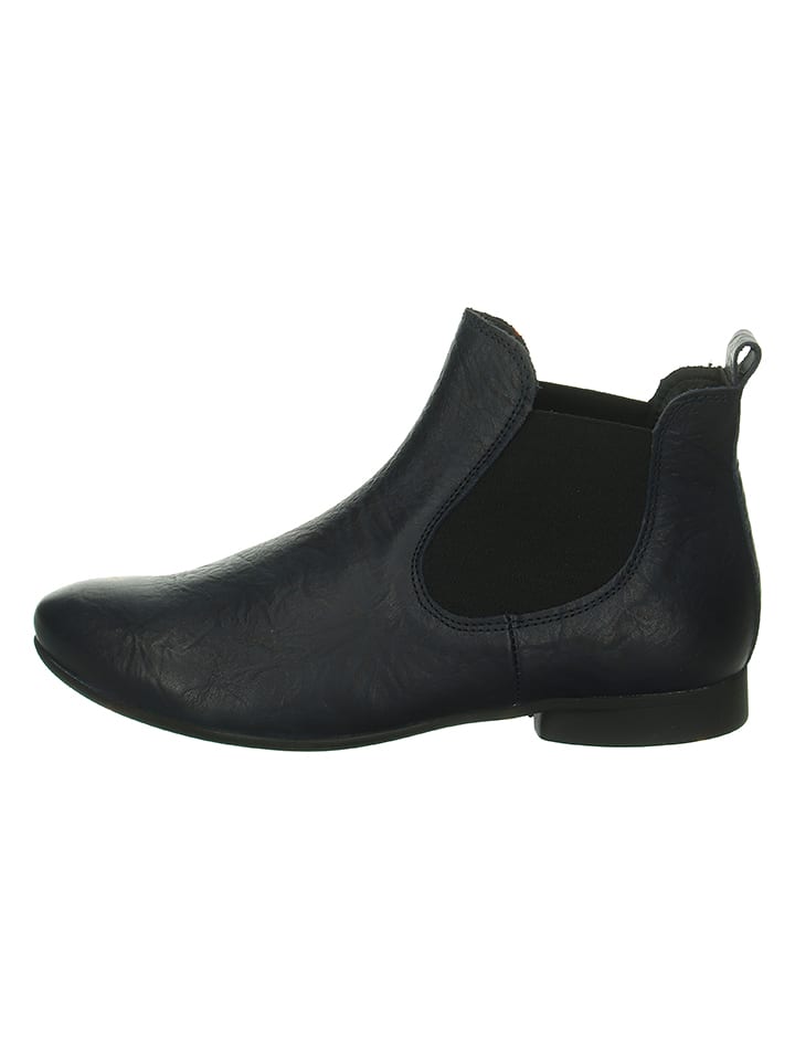 Think! Leder-Chelsea-Boots "Guad" in Dunkelblau - 39