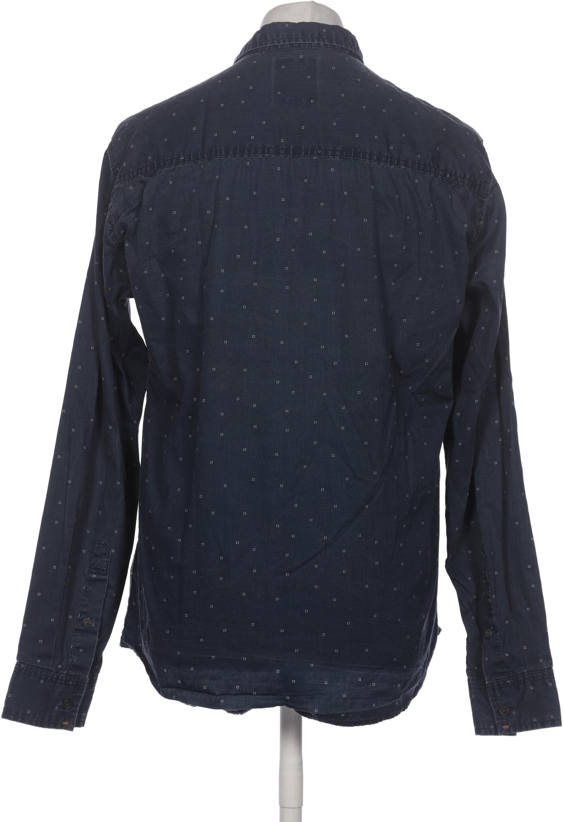 Blend Herren Hemd, Marineblau, Gr. L, Baumwolle - Second Hand