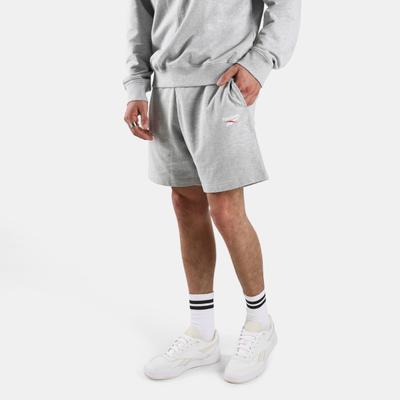 Sweatshorts REEBOK "ID SMALL LOGO SHORTS", Herren, Gr. M, N-Gr, medium grau, Obermaterial: 70% Baumwolle, 30% Polyester, Hosen Sweatshorts, Sweatshorts für Sommermode und Frühlingsmode, in den Größen S bis XXL