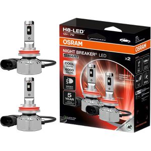 OSRAM Auto-Lampe Night Breaker SMART, 6000 Kelvin, H8, 12 V / 7 Watt, Nebelscheinwerfer, LED-Retrofit, 2 Stück
