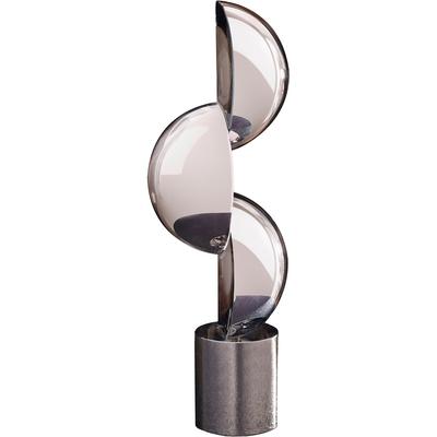 Skulptur GILDE "Skulptur Harpo schwarz; weiß", silber (schwarz, weiß), B:12cm H:33cm T:7cm, Glas, Dekofiguren, Grafische Dekoskulptur Glasfigur modernes Designobjekt