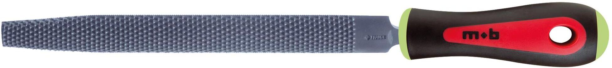 Râpe demi-ronde manche bi-matière longueur 200 mm - moyenne piqûre MOB OUTILLAGE 941208201