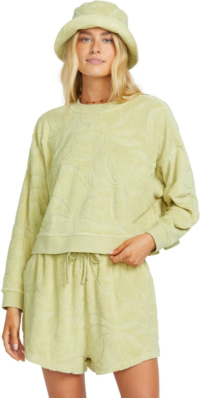 Sweatshirt BILLABONG "Sun Tempo", Damen, Gr. XS, grün (wasabi), Obermaterial:70% Baumwolle, 30% Polyester., Sweatshirts Sweatshirt