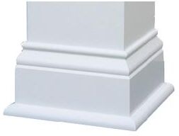 Superior Aluminum Square Cap/Base 8 Inch - Savannah - White - Base Only - Yes