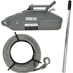 Berger&Schröter Seilwinde 60584, Endlos-Seilzug, 1600kg max. Zugkraft, Stahlseil 20m
