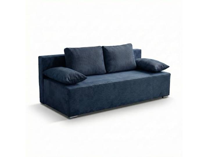 bonni24 Lunera Cord Schlafsofa 3-Sitzer mit Bettkasten, Sofa mit Schlaffunktion und Stauraum, Liegefläche 135x195 cm, Dunkelblau