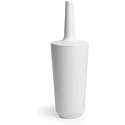 Umbra Corsa Toilettenbürste, Toiletten Bürste, WC Büstenhalter, Badzubehör, Keramik, Weiß, 36 cm, 1004478-660
